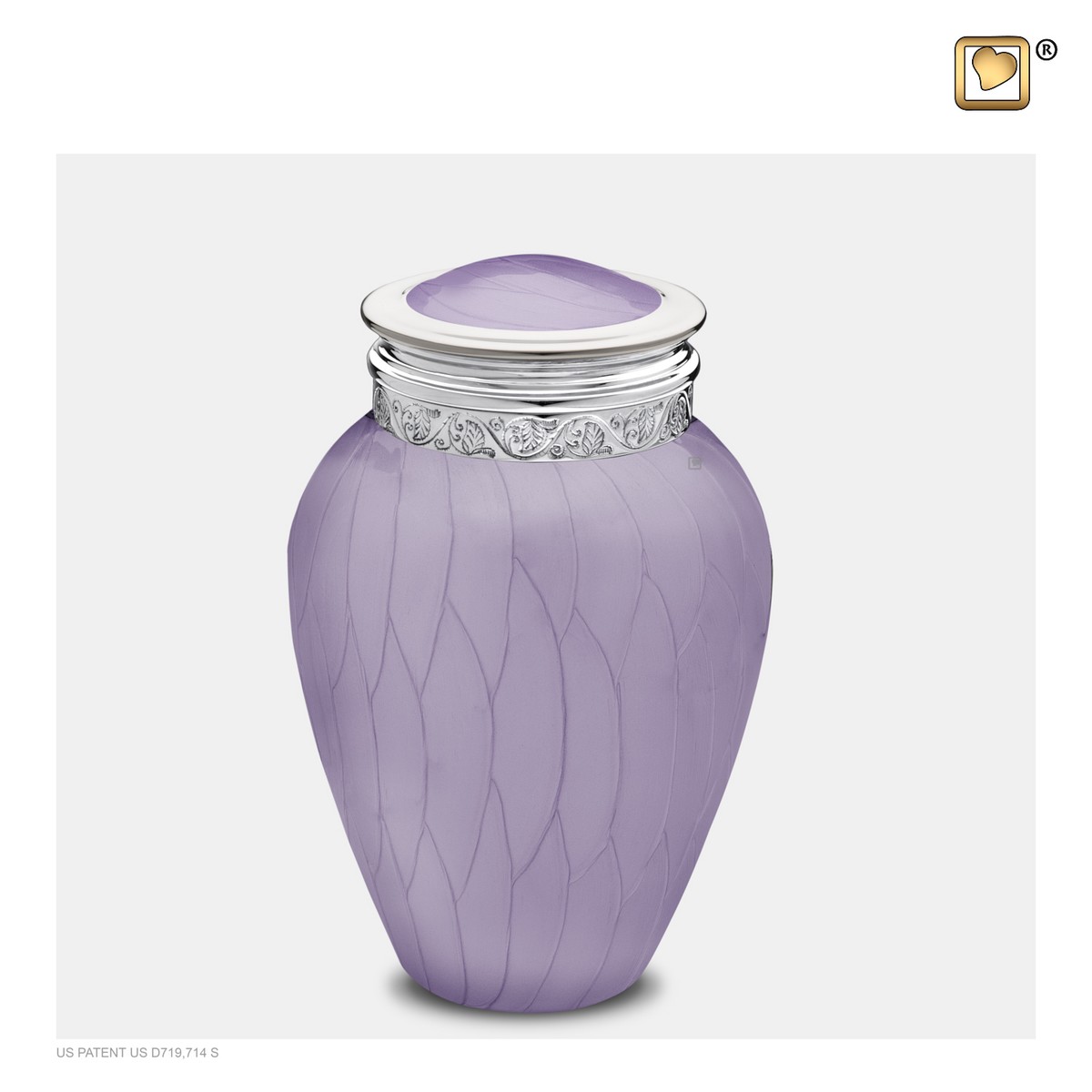 Blessing medium urn Pearl Lavender&Pol silver