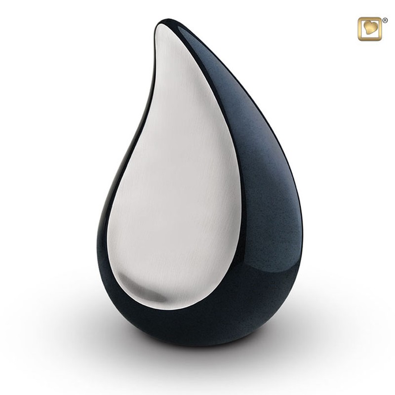 Sierurn "teardrop" zwart/zilver